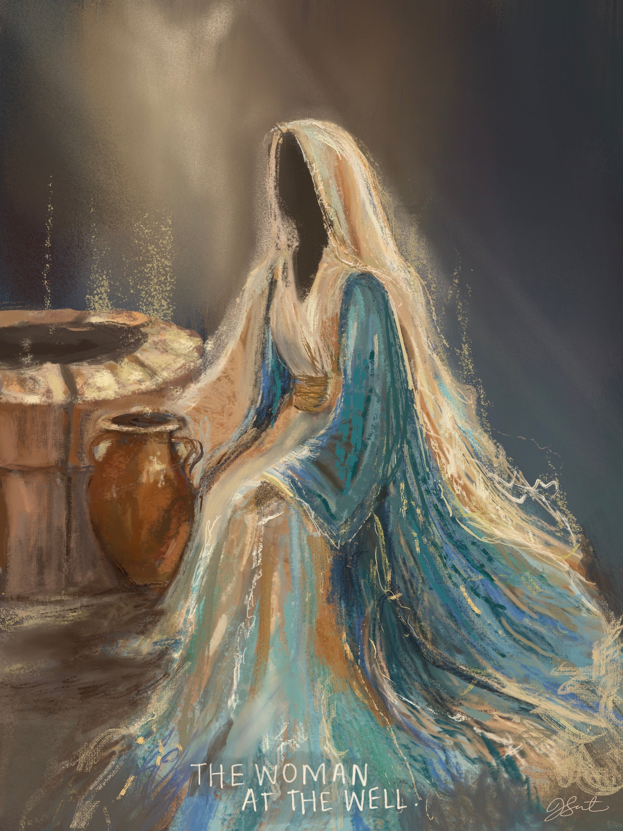 The Woman at the Well - Canvas Print